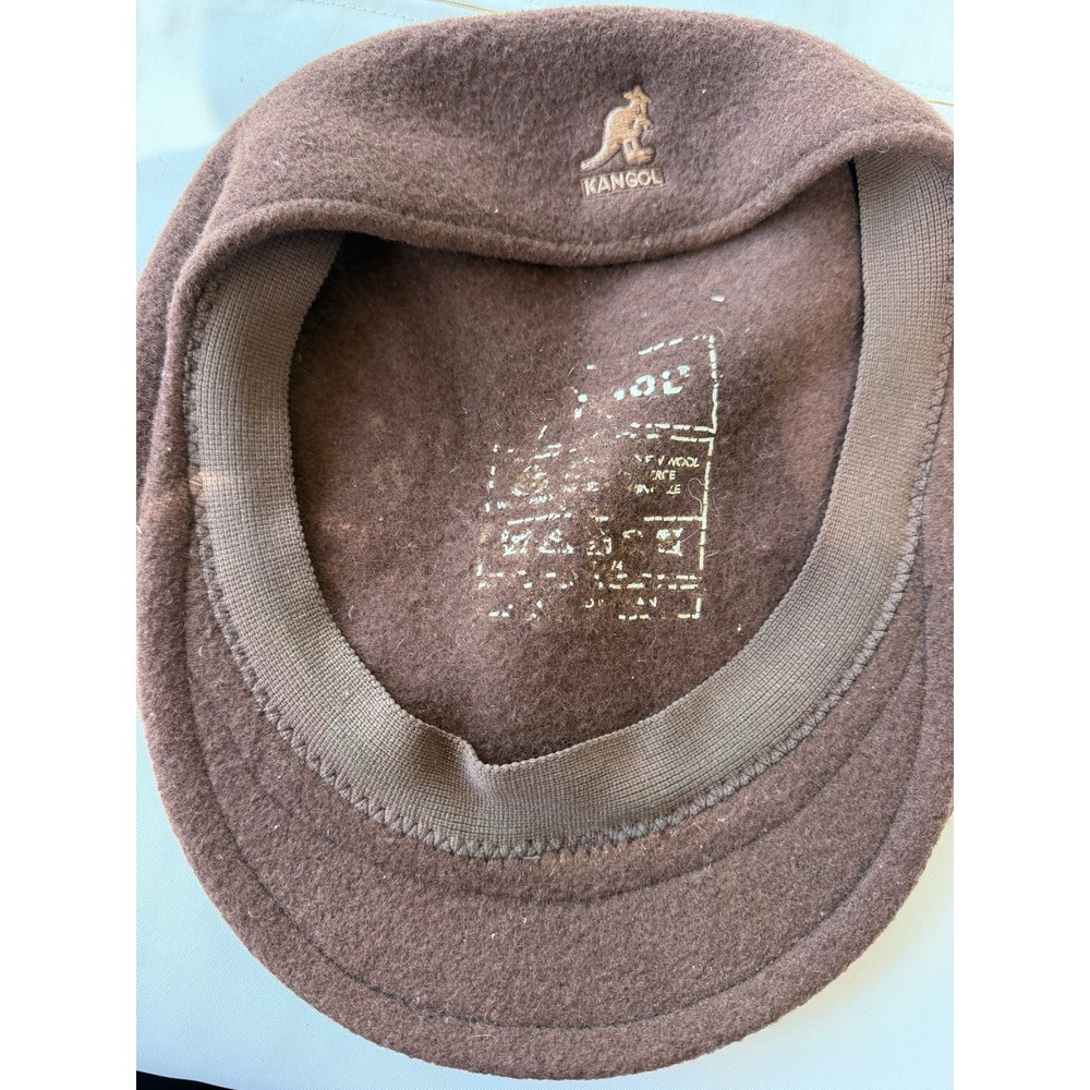 Kangol 504 Wool Blend Flat Cap Brown Ivy Scally Hat Made In Great Britain